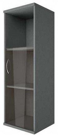 Шкаф узкий средний со стеклом правый Slim System А.СУ-2.2 Пр