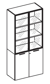Шкаф комбинированный высокий широкий Element АТЕ 95716