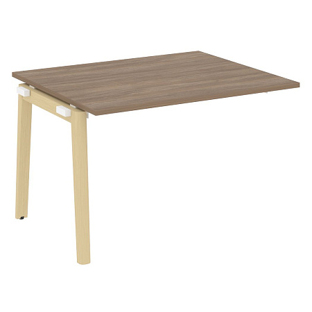 Проходной наборный элемент переговорного стола, опоры - массив дерева 118х98см Onix Wood OW.NPRG-2