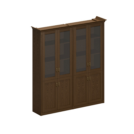 Шкаф высокий со стеклянными дверями (2 для документов) Perseo ПС 357 ДМ