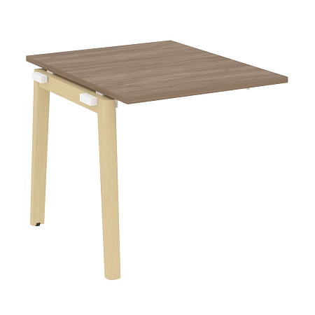 Проходной наборный элемент переговорного стола, опоры - массив дерева 78х98см Onix Wood OW.NPRG-0
