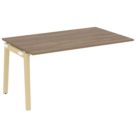 Проходной наборный элемент переговорного стола, опоры - массив дерева 158х98см Onix Wood OW.NPRG-4