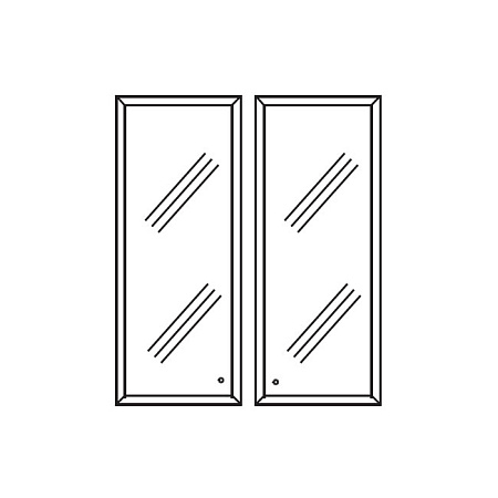 Двери (стекло белое, рама алюминий) T 45 COATDMA2 I/T45