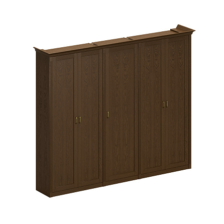 Шкаф высокий комбинированный (2 для документов + узкий для одежды) Perseo ПС 345 ДМ