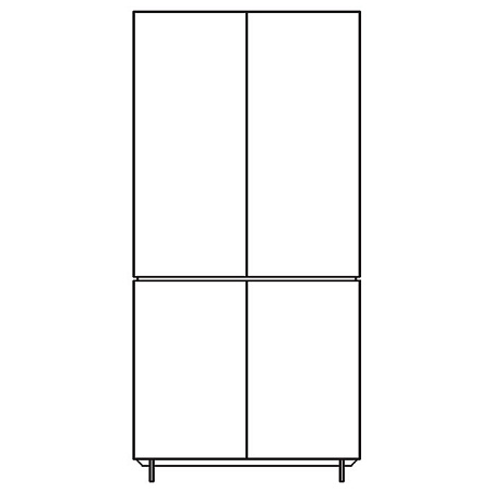Шкаф высокий 4-дверный AR.TU LA00058/LA00058Lack