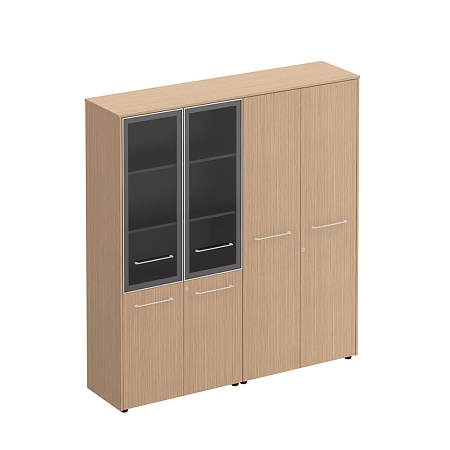 Шкаф комбинированный высокий (стекло + одежда) Reventon МЕ 358