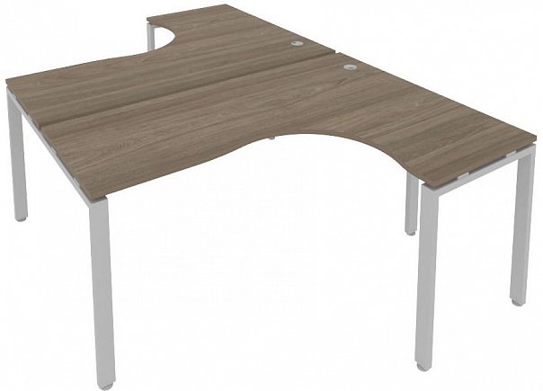 картинка Рабочая станция криволинейная на П-образном м/к 160x243 см Metal System Quattro 4*4 40БП.РАС-СА-2.4