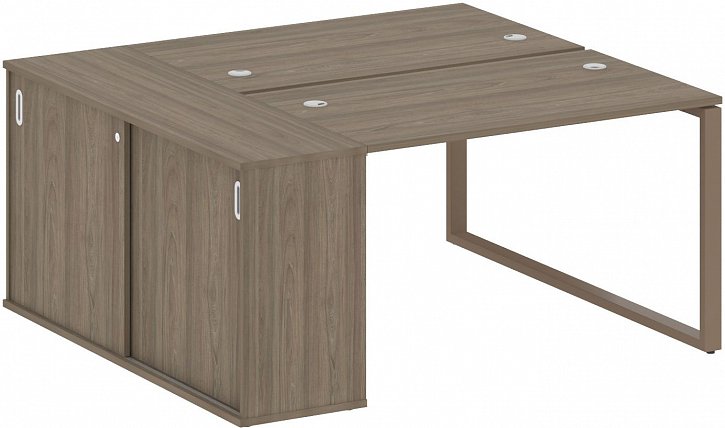 картинка Рабочая станция на О-образном м/к с опорным купе 161x147 см Metal System Quattro 4*4 40БО.РС-СШК-1.2