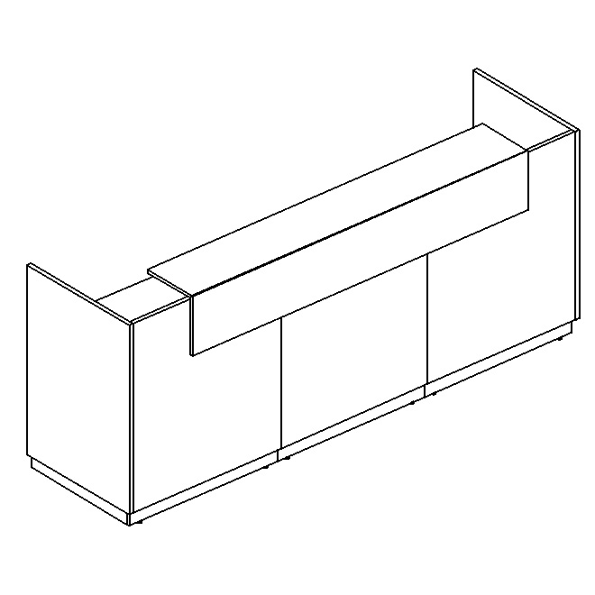картинка Стойка ресепшен прямая А4 9830-3