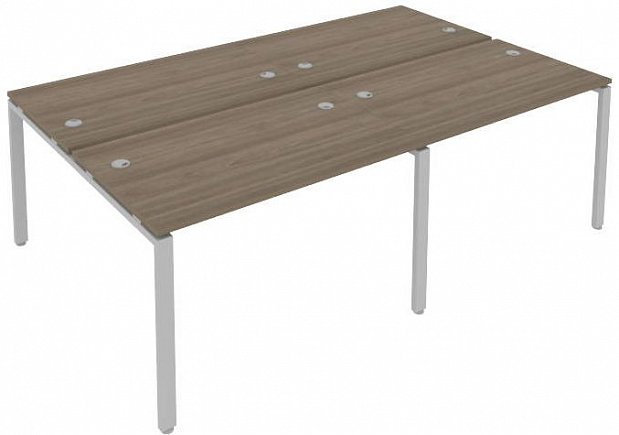 картинка Рабочая станция на 4 раб.места на П-образном м/к 240x147 см Metal System Quattro 4*4 40БП.СМ-4.2