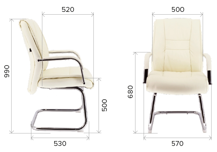 фото Кресло для посетителей Everprof Kent (Кент) CF Экокожа