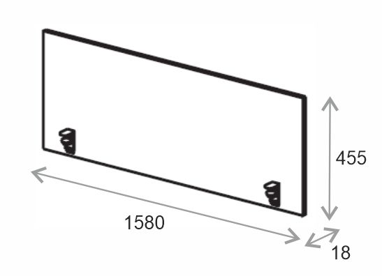 Экран (фронтальный) Everprof EVO 254P008 1580х18x455