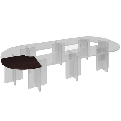 картинка Столешница полукруглая стола для переговоров Форум С-ФР-1.4.2