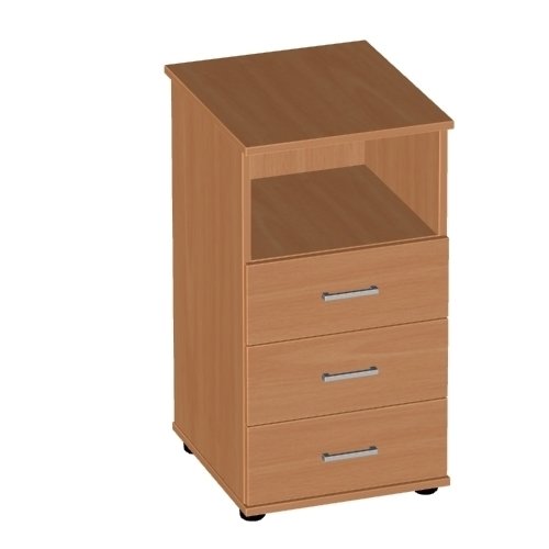 Тумба приставная 3 ящика с нишей 39,6х45 см Лайт Эдем ЛТ-3.1