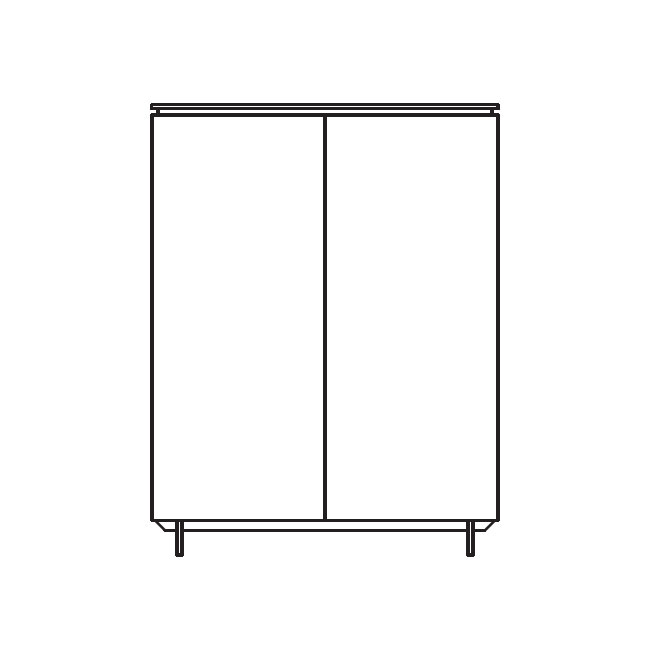 картинка Шкаф средний 2-дверный AR.TU LA00015/LA00015Lack