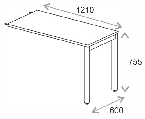 Брифинг-приставка Everprof EVO 254B1102 1210х600x755