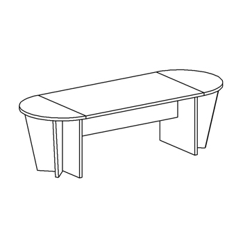 картинка Переговорный стол 270 см First KSP-2+KPR-1(2)+KOU(2)