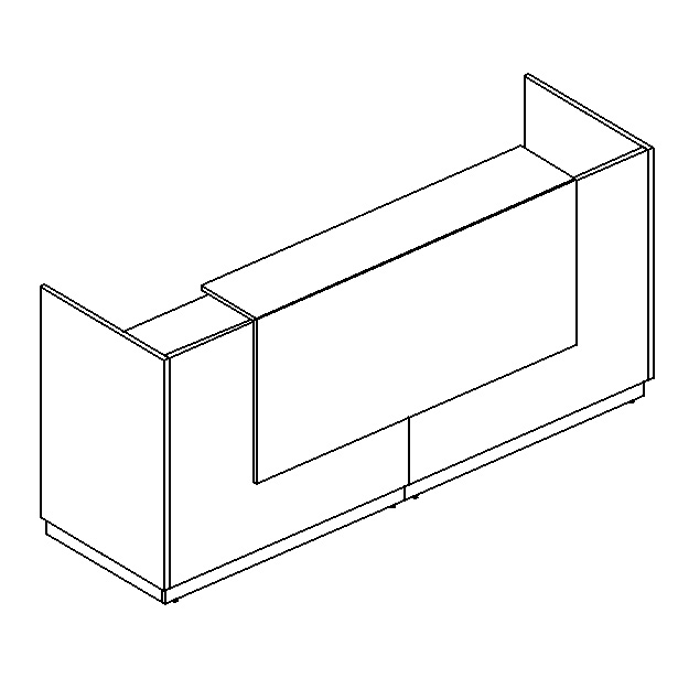 картинка Стойка ресепшен прямая (полка высокая) А4 9836-2