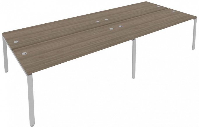 картинка Рабочая станция на 4 раб.места на П-образном м/к 360x147 см Metal System Quattro 4*4 40БП.СМ-4.5