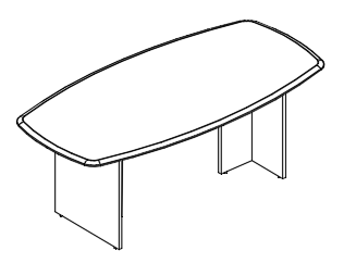 Стол для переговоров овальный на опорах ДСП Alta МР 179