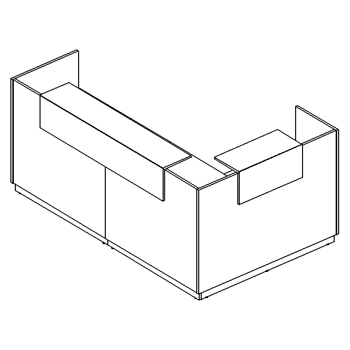картинка Стойка ресепшен угловая левая А4 9870
