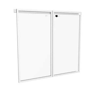 Двери для буазери средние рама алюминий белое стекло X8 BOATDBAD A