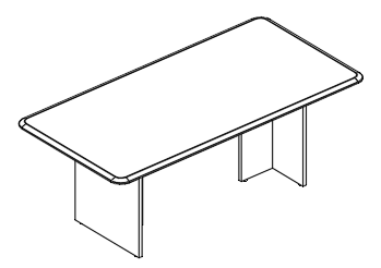 Стол для переговоров прямоугольный на опорах ДСП Alta МР 183