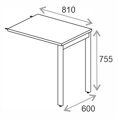 Брифинг-приставка Everprof EVO 254B1101 810х600x755