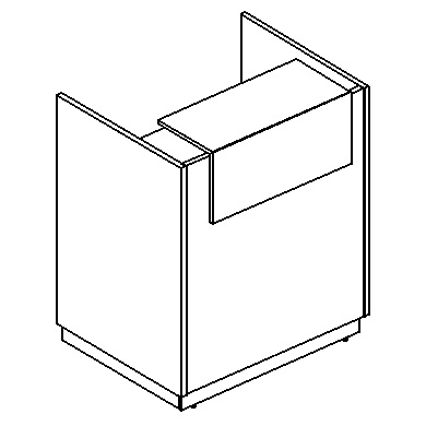 Стойка ресепшен прямая А4 9830