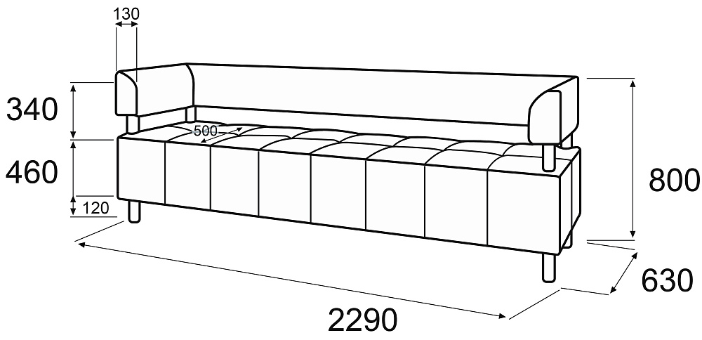картинка Диван 4-х местный Спринт МП Д4