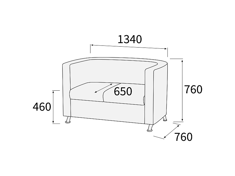 картинка Диван 2-х местный Вита Д2