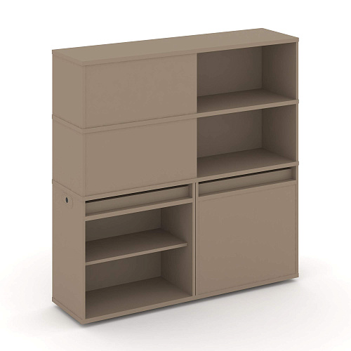 Тумба двойная + высокая надставка Estetica ES.NB.2V-16