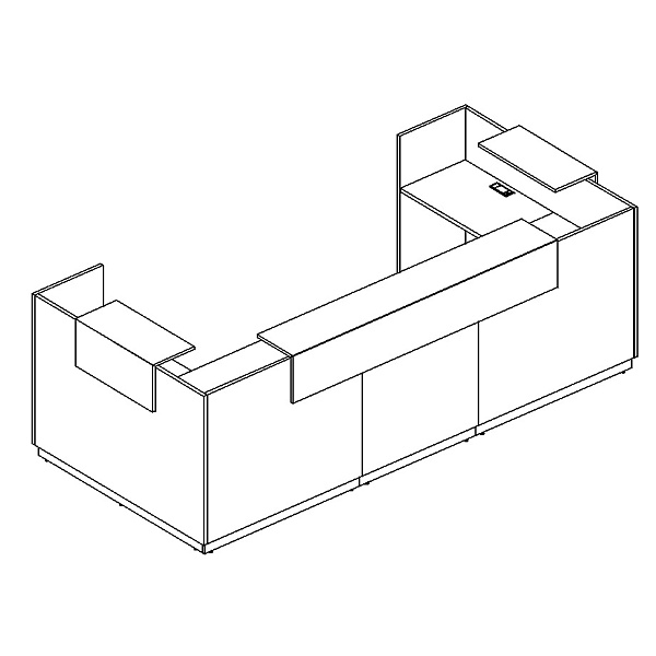 картинка Стойка ресепшен П-образная А4 9882