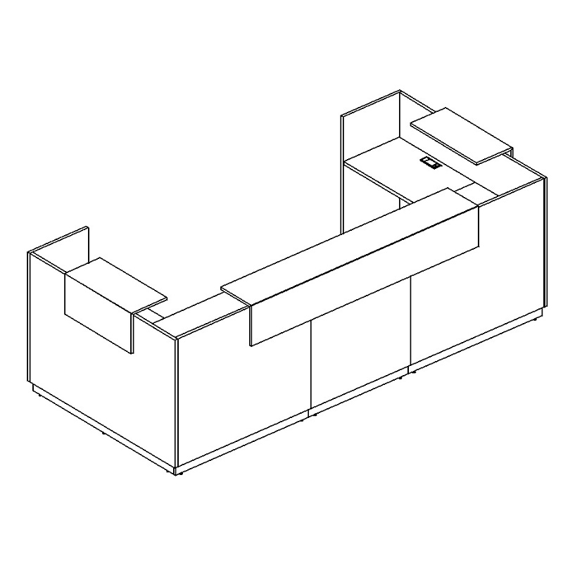 картинка Стойка ресепшен П-образная А4 9882