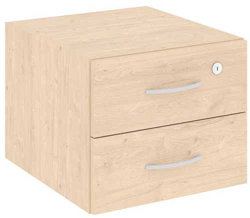 Тумба подвесная 2 ящика для прямых столов Nova S В.ПЯ-1