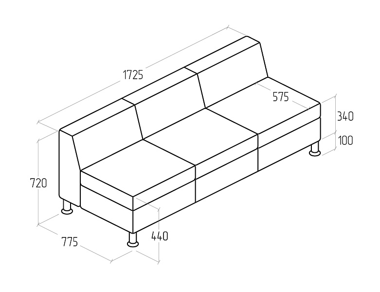 картинка Модуль Everprof Monro трехместный EV-MN-BP.03