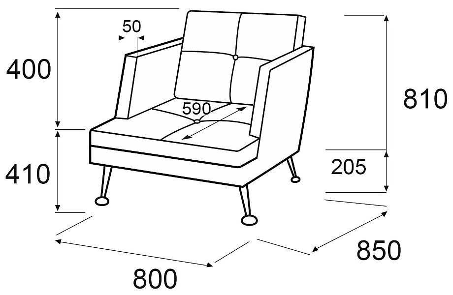 картинка Кресло Диктатор Хром КрН