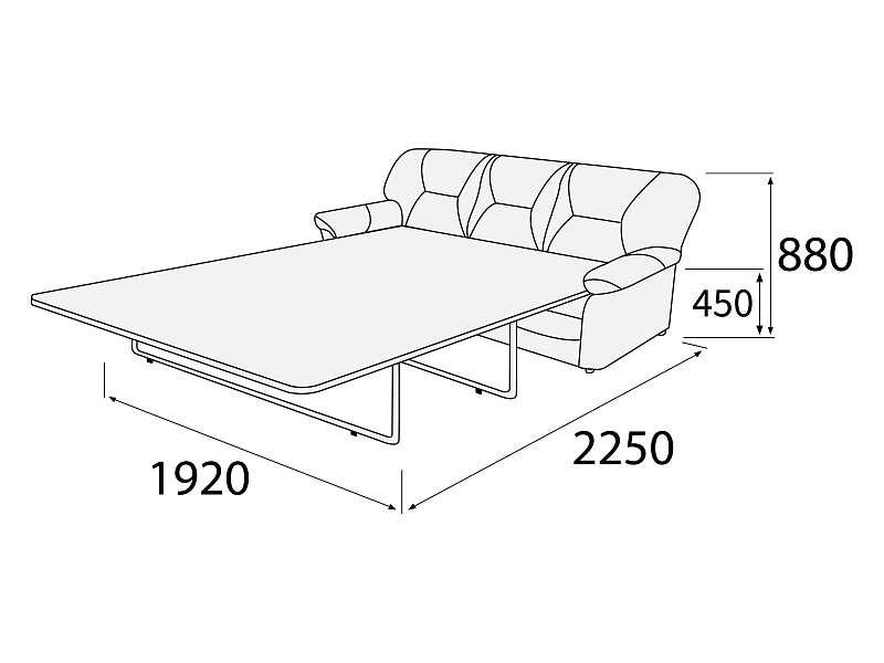 картинка Диван 3-х местный с механизмом Дельта Д3М