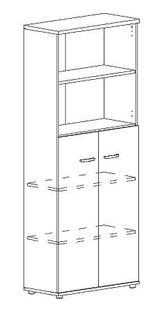 Шкаф для документов полузакрытый Albero А4 9378
