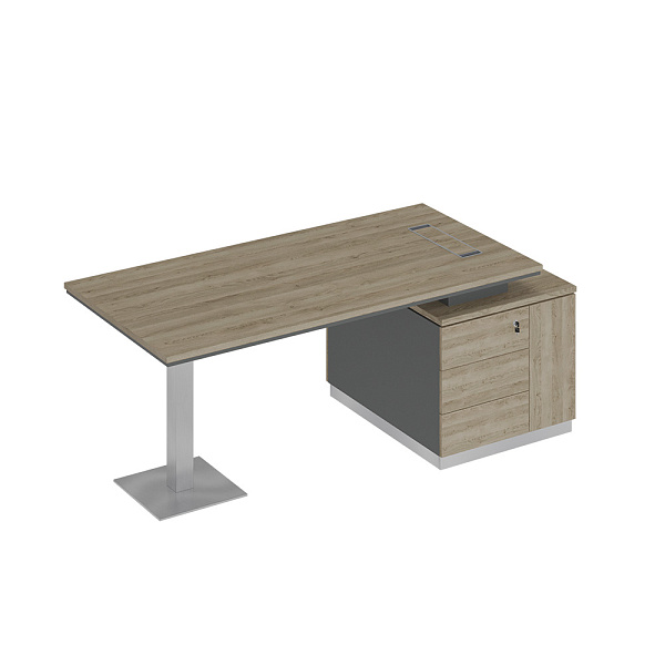 картинка Стол руководителя на опорной тумбе City СИ 105