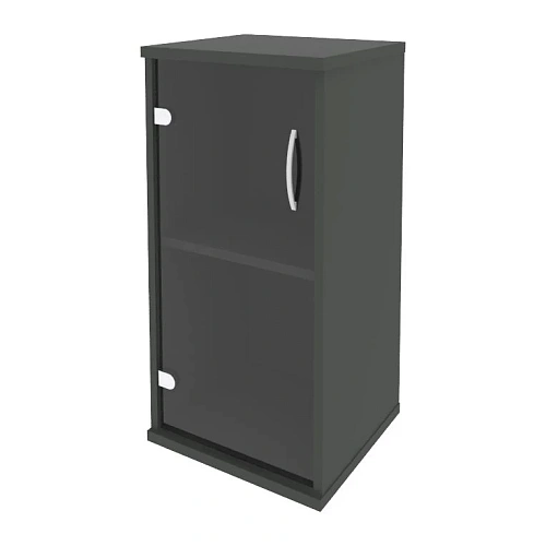 Шкаф узкий низкий закрытый со стеклом левый Riva А.СУ-3.2 Л