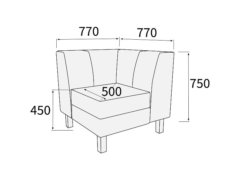 картинка Модуль угловой Лима У90