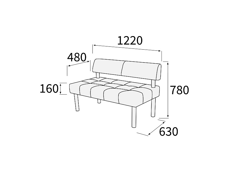 картинка Модуль 2-х местный без подлокотников Спринт 2С