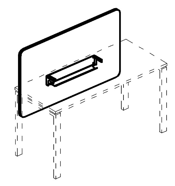 картинка Экран настольный для стола 120 фронтальный тканевый Albero А4 А 856