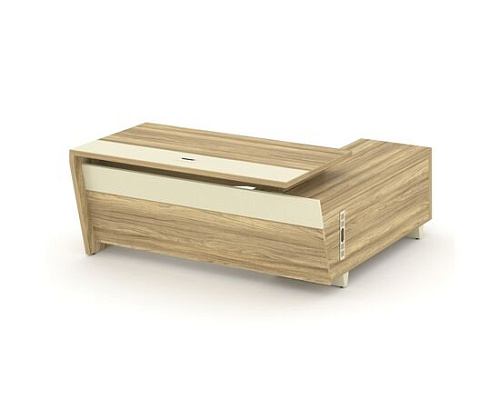 Стол руководителя с опорной тумбой, левый Корнер (CORNER) COR.SRT-18(L)