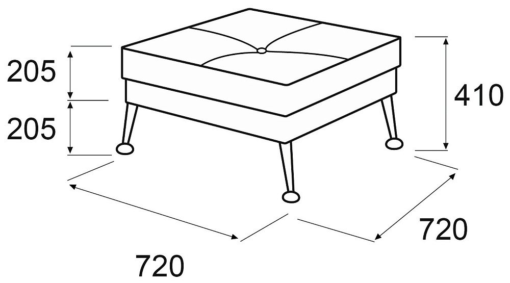картинка Пуф Диктатор Хром Пуф