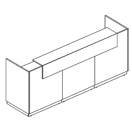 Стойка ресепшен прямая А4 9830-3