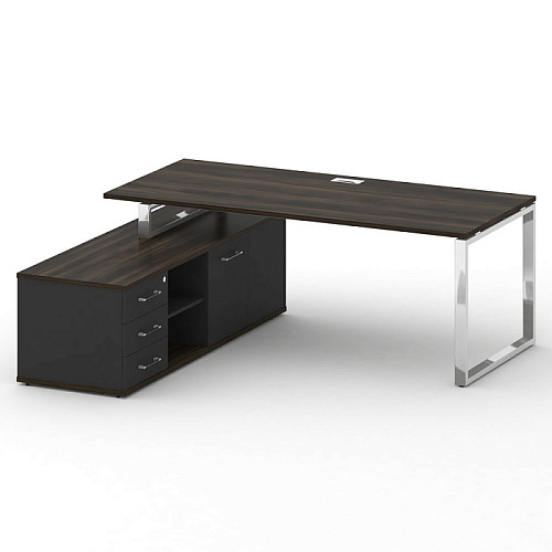 Стол руководителя с опорной греденцией , левый 200x180 см Шифт (SHIFT) SK.SRG-200 (L)