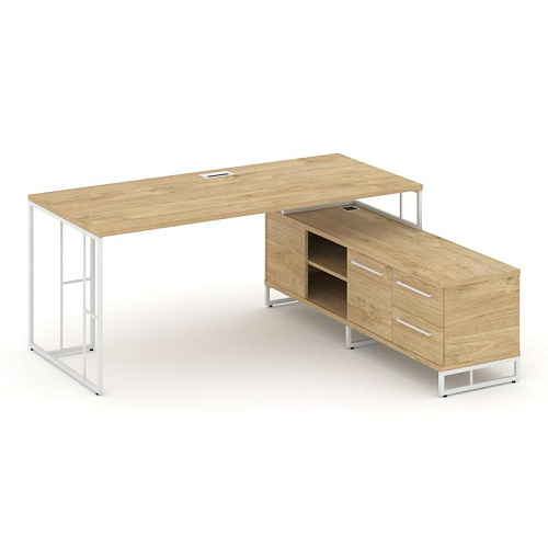 Стол руководителя на опорной тумбой Рифт Директ (RIFT DIRECT) RF.SRT-24 (R) 1580*1600*750