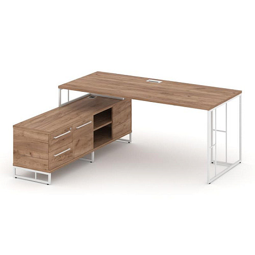 Стол руководителя на опорной тумбой Рифт Директ (RIFT DIRECT) RF.SRT-24 (L) 1580*1600*750